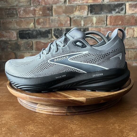 Brooks Glycerin 22 Cushion Primer Grey Black Running Sneakers Shoes Men's 10.5 - Picture 14 of 16